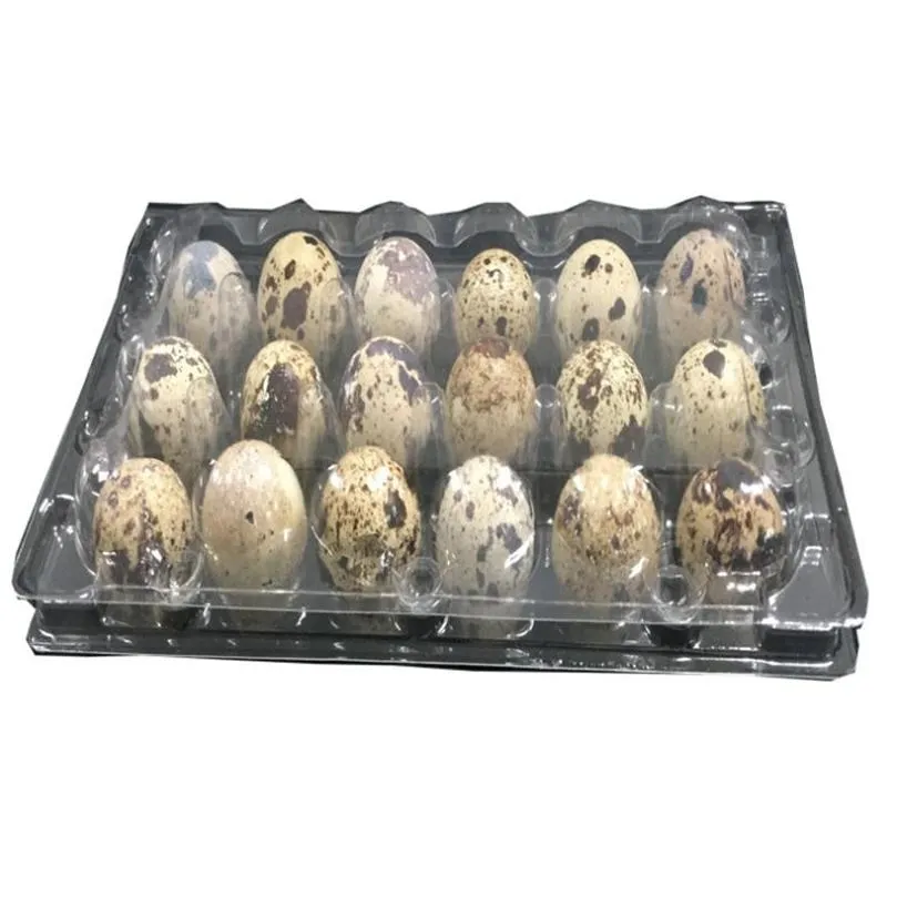 Packing Boxes Wholesale 18 Holes Quail Eggs Holder Container Empty Box 6/12/15/20/24/30Holes Plastic Clear Egg Storage Drop Delivery O Dhw3M