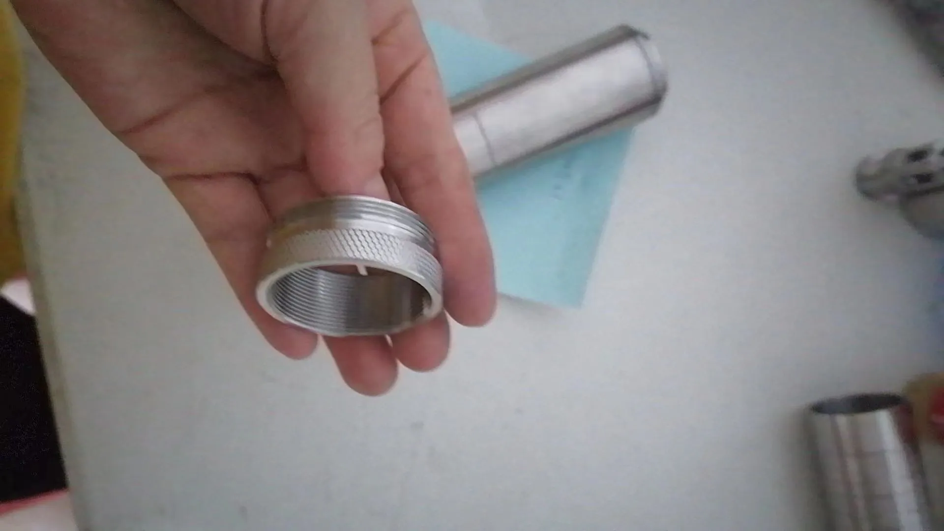 Stainless Steel 1.375*24 Thread Adapter for 6.2 inch Titanium Solvent Trap