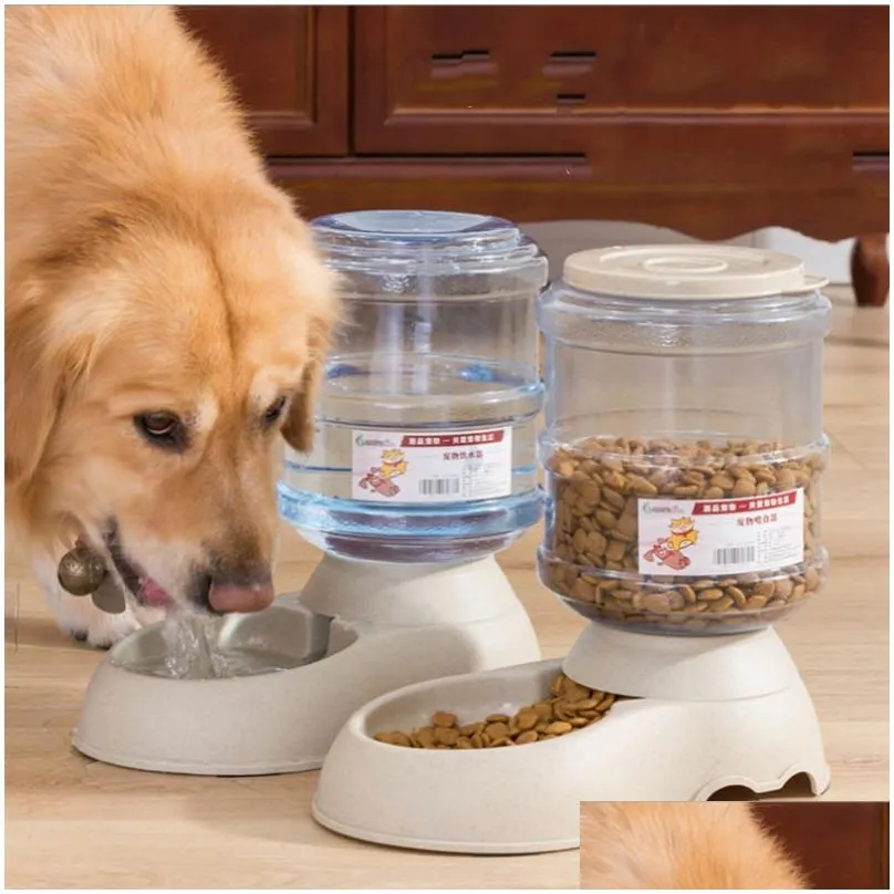 Dog Bowls & Feeders Creative Pet Matic Feeder Cat Drinking Bowl For Dogs Water Feeding Large Capacity Dispenser Drop Delivery Home Gar Dh7Jd