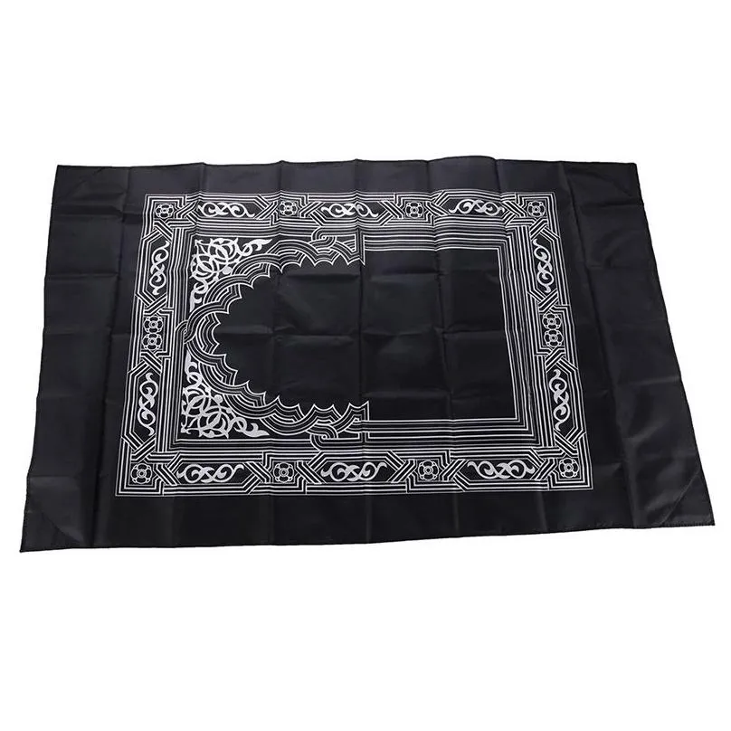 islamic prayer carpets portable braided mat zipper compass blankets travel pocket rug rectangular waterproof carpet 60x100cm