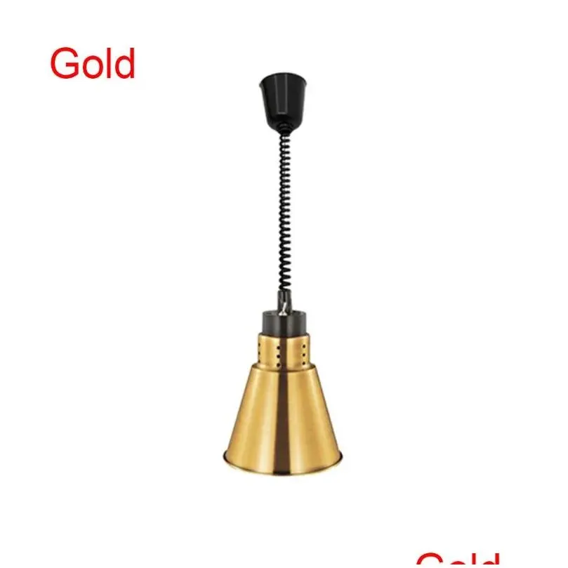Pendant Lamps 250W Electric Heat Lamp Retractable Cord Ceiling Pendent Lightings Restaurant Kitchen Buffet Warming Hanging Drop Delive Dhrwi