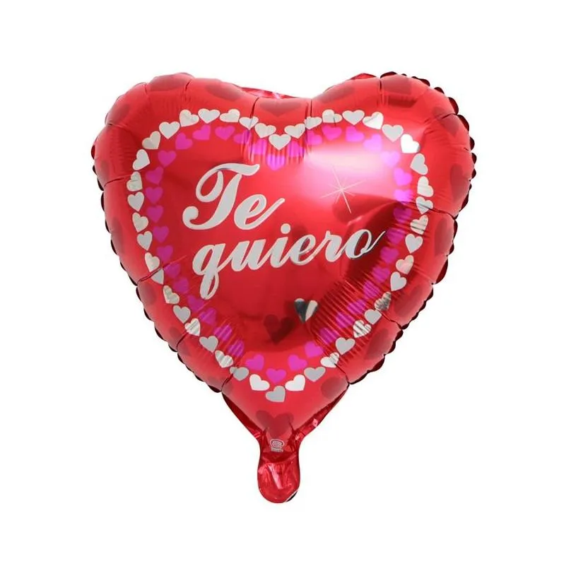 Party Decoration 18Inch Spanish Bride And Groom I Love You Foil Mylar Balloons Heart Wedding Valentines Day Helium Balloon Drop Deliv Dhuxd