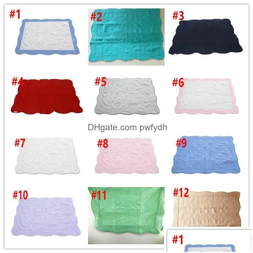  23 colors ins baby blanket toddler pure cotton embroidered blanket infant ruffle quilt ddling breathable air conditioning blanket