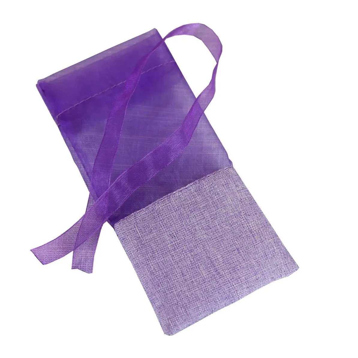 Sachet Bags Purple Cotton Organza Lavender Bag Diy Dried Flower Sweet Bursa Wardrobe Modproof Gift Drop Delivery Home Garden Decor Fra Dhp6B