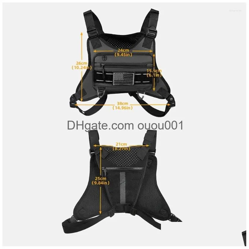 Outdoor Bags Uni Tactical Shoder Backpack With Adjustable Straps Motorcycle Chest Bag Breathable Cycling Climbing Drop Delivery Dhcf5