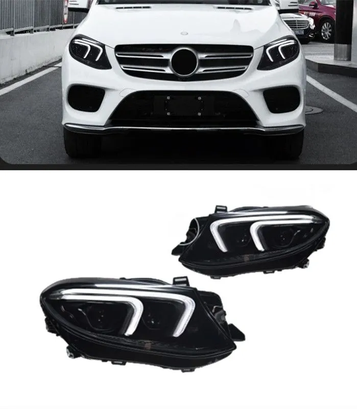 Cars Lights for Benz GLE W166 Class Headlights 20 15-20 19 LED Headlight Dynamic Signal Animation DRL Matrix Headlights