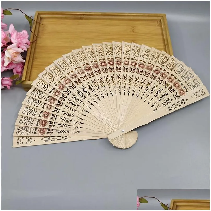 personalized wedding fans sandalwood folding hand fan gift customized logo