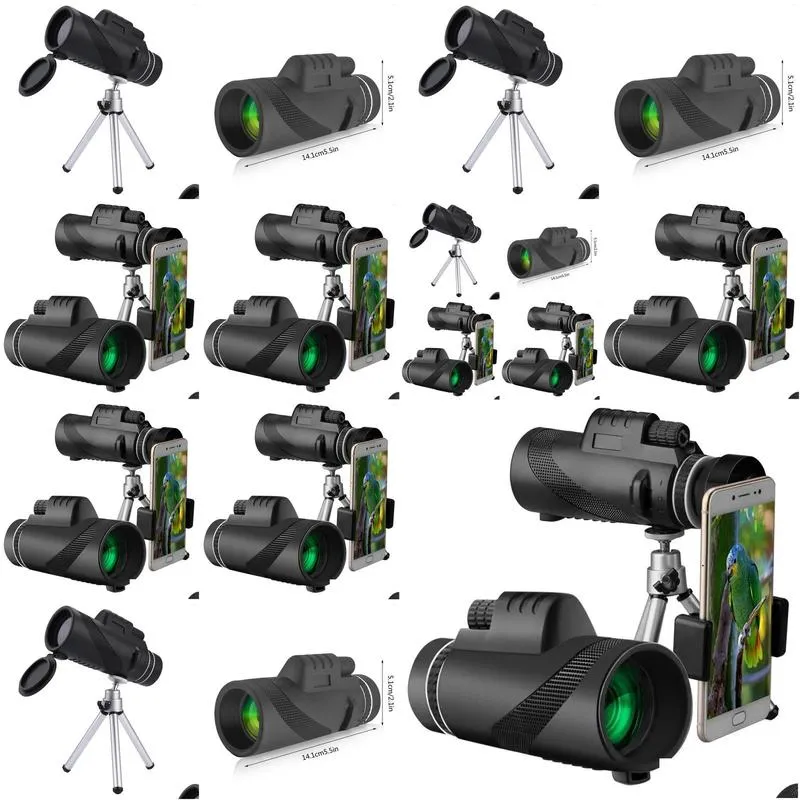 Telescope For Universal Tripod Monocular HD Clip Optical Phone Lens 40