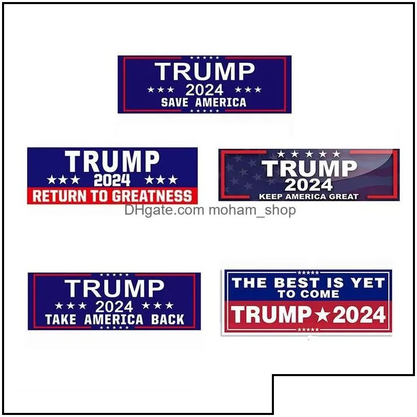banner flags 3x9inch trump 2024 u.s. general election car bumper stickers house window laptop decal take america back keep sticker 1