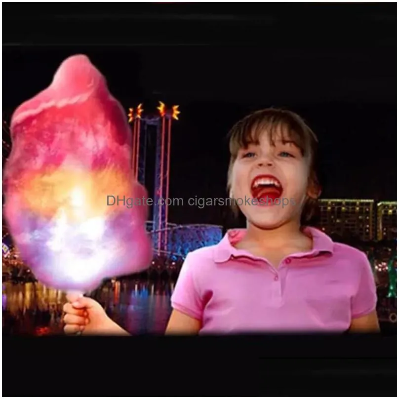 Party Favor Led Light Up Cotton Candy Cones Colorf Glowing Marshmallow Sticks Impermeable Glow Stick Fy5031 Drop Delivery Home Garden Dhikv