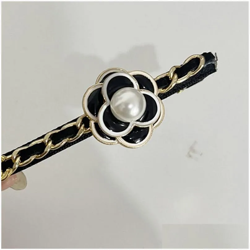 Hair Clips Barrettes Cute Camellia Pearl Clip Women Flower Letter Fashion Accessories For Gift Party Drop Delivery Jewelry Hairjewel Dhpxg