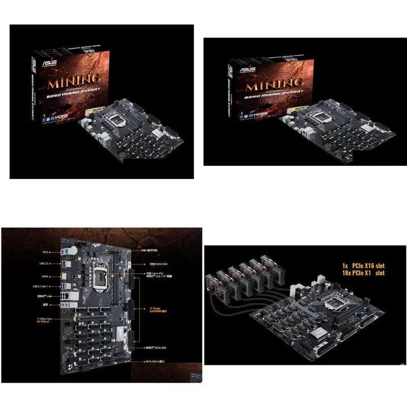 Computer motherboard ASUS B250 MINING EXPERT012345675746259