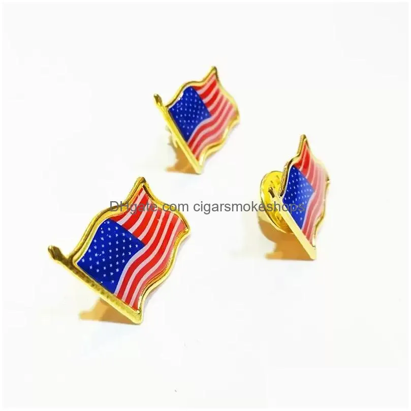 Other Festive & Party Supplies American Flag Lapel Pin United States Usa Hat Tie Tack Badge Pins Mini Brooches For Clothes Bags Decora Dhxqf