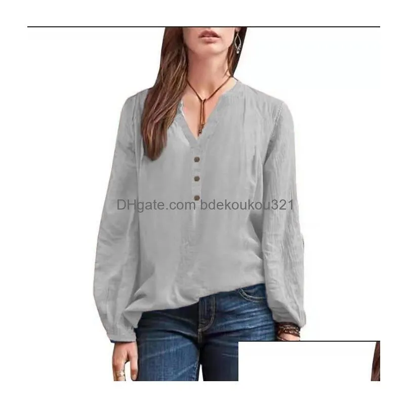 Women`S Blouses & Shirts Fashion 3D Floral Printed Womens Clothing 2022 Spring New Streetwear Casual Loose Long Sleeve Plus Size 5Xl Dhbns