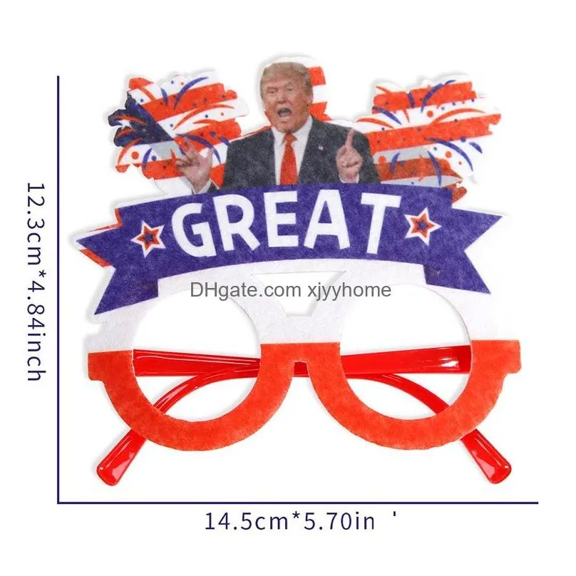 Party Decoration 2024 Us Presidential Election Trump Glasses Campaign Corporation Drop Delivery Home Garden Festive Supplies Event Dhqyi