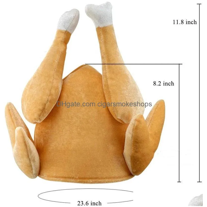 Party Hats P Roasted Turkey Decor Hat Cooked Chicken Bird Secret For Thanksgiving Costume Dress Up Cap Cpa4685 1101 Drop Delivery Home Dhdyr