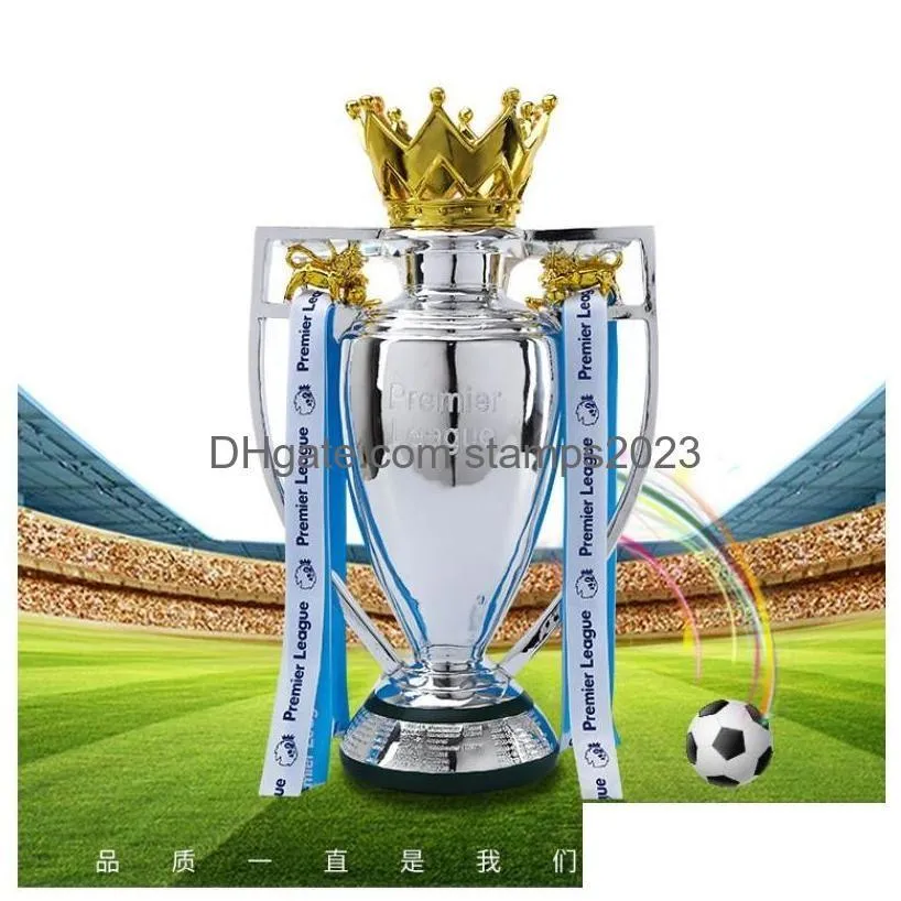 Decorative Objects Figurines Decorative Objects Figurines 1532Cm Football Trophy Soccer Champion Souvenir Europe Award League Model