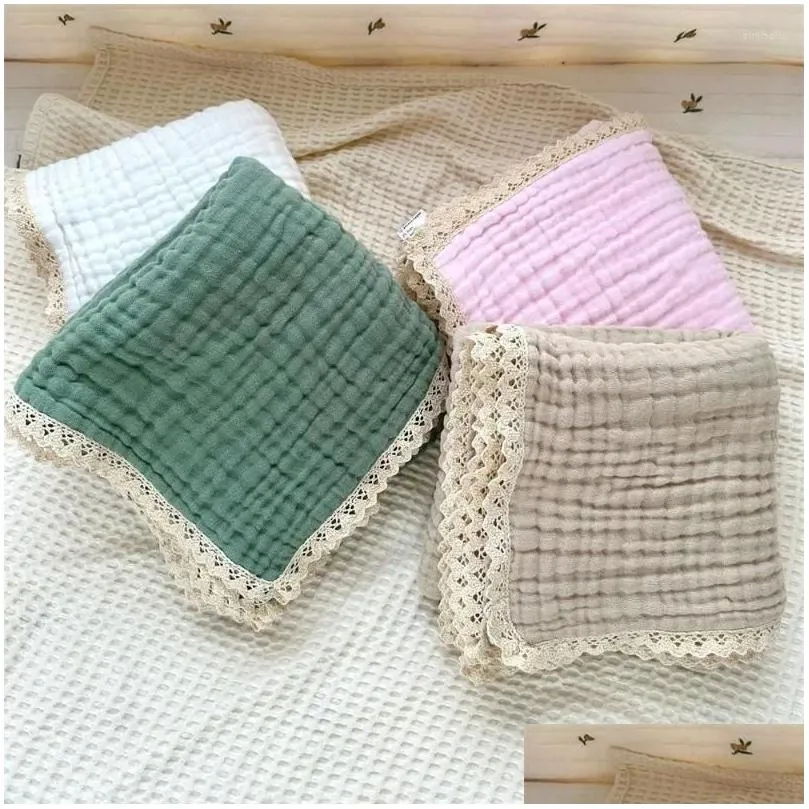 Blankets Soft And Comfy Baby Blanket With 6 Layers Of Muslin Lace Perfect For Swaddling Car Seat Cover Or Poshoot Props