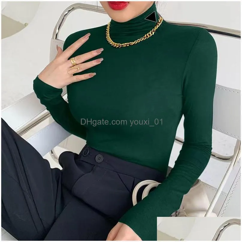 Women`S Blouses & Shirts Woman Designer Hoodie Womens Top Yoga Shirt High Necks Long Sleeves Tops Drop Delivery Apparel Clothing Dhevc