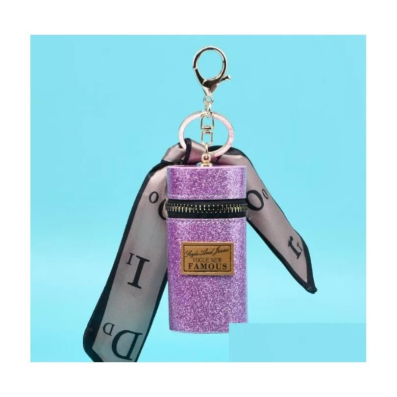Key Rings Designer Mini Bag Silk Scarf Lipstick  Keychains Purse Pendant Car Keyring Chain For Women Drop Delivery Jewelry Dhtie