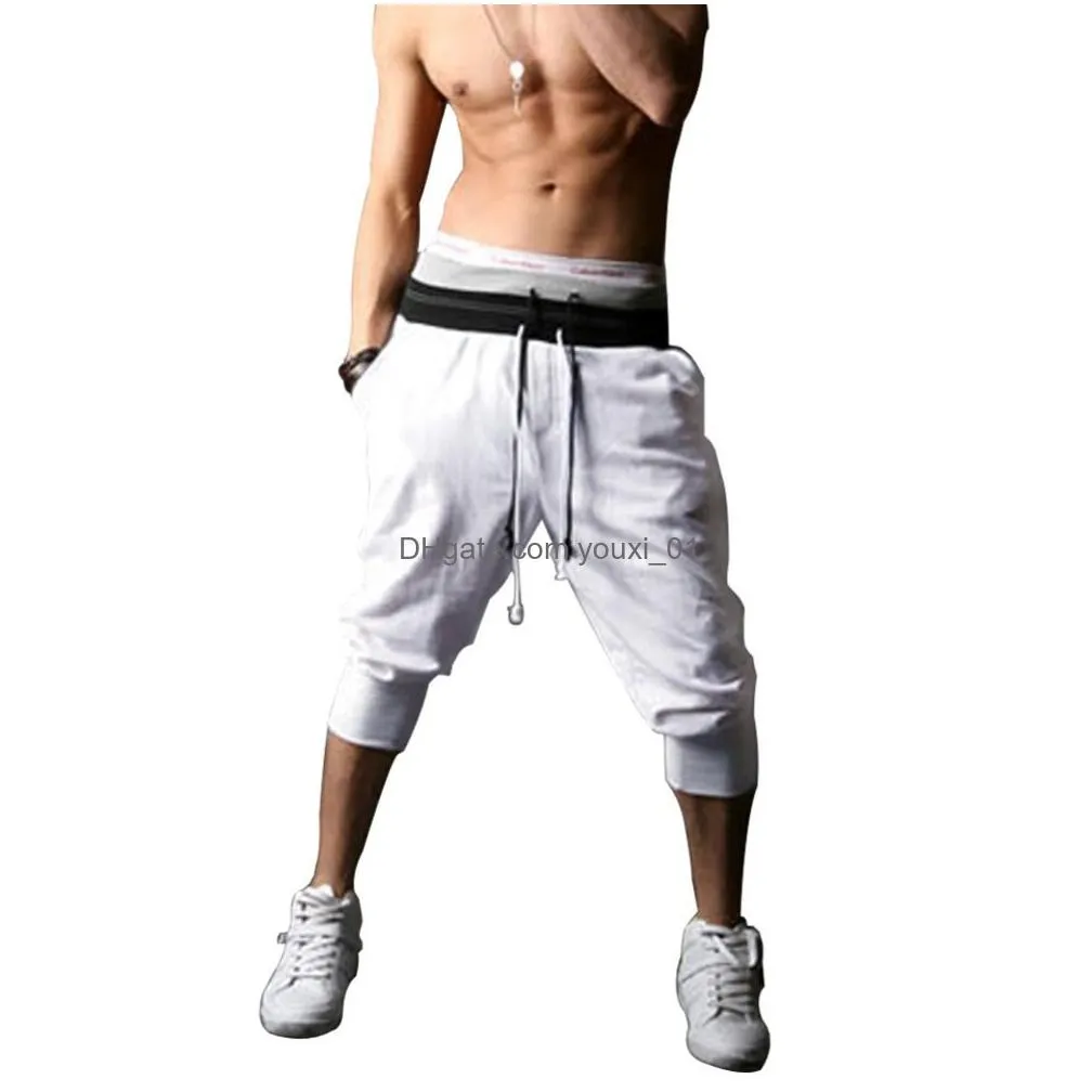 Men`S Shorts Summer Style Mens Harem Sport Athletic Baggy Gym Jogger Joggin Cotton Blends Size Drop Delivery Apparel Clothing Dhbqp