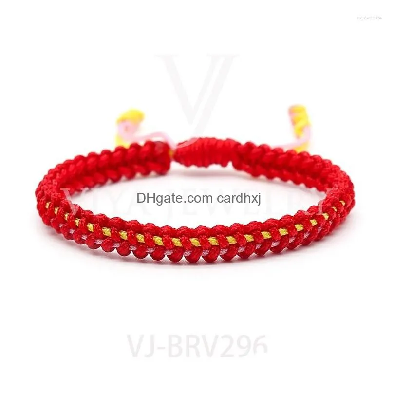 Charm Bracelets 2023 Design Fashion Simple Bracelet Adjustable Size Handmade Colorf Rope Sport For Summer Drop Delivery Dhstk