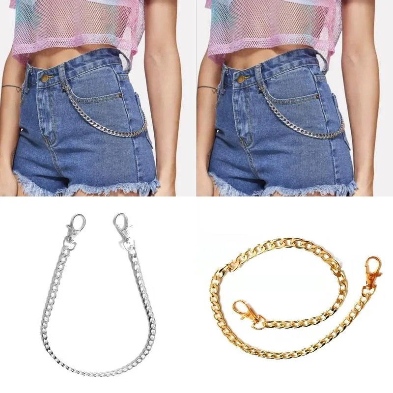chains hip hop waist punk street key chain metal pants hanging long trousers hipster wallet belt keychain unisex jewelry