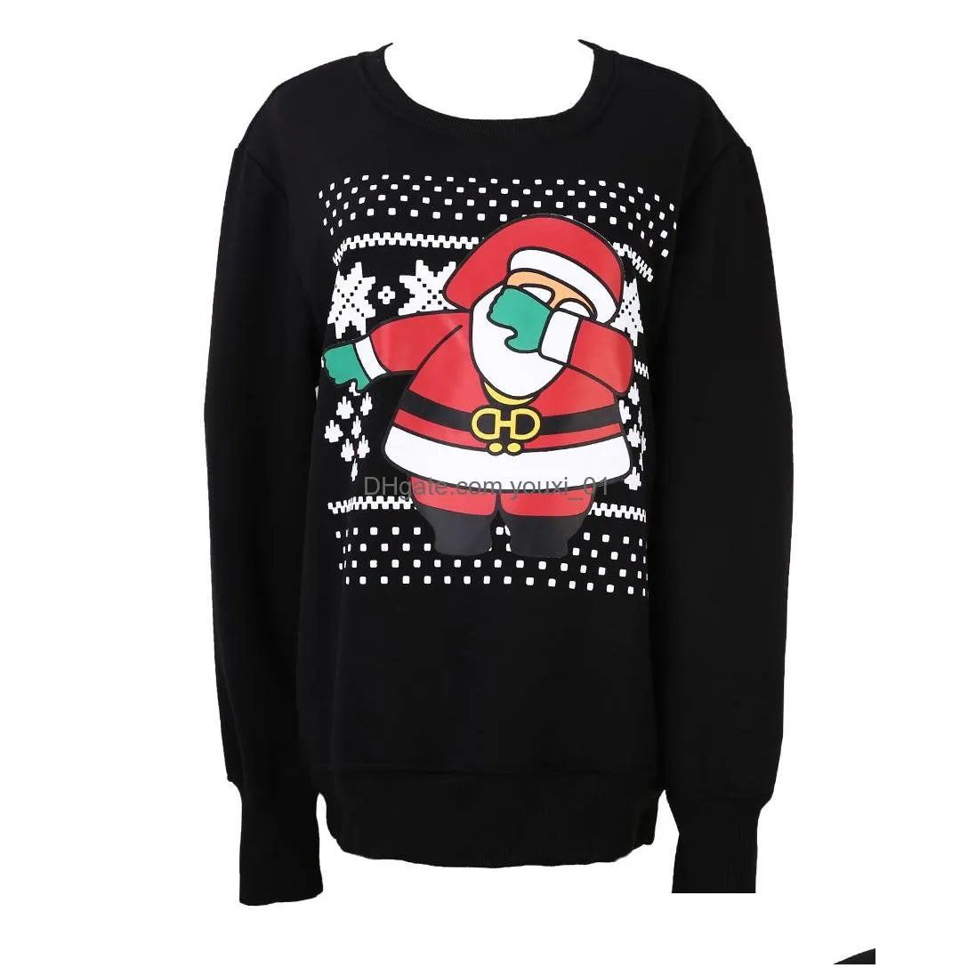 Women`S Sweaters Fast Funny Santa Men Women Christmas Sweater Tops Jumper Father Xmas Ugly Autumn Winter Plovers Drop Delivery Appare Dh1Fa