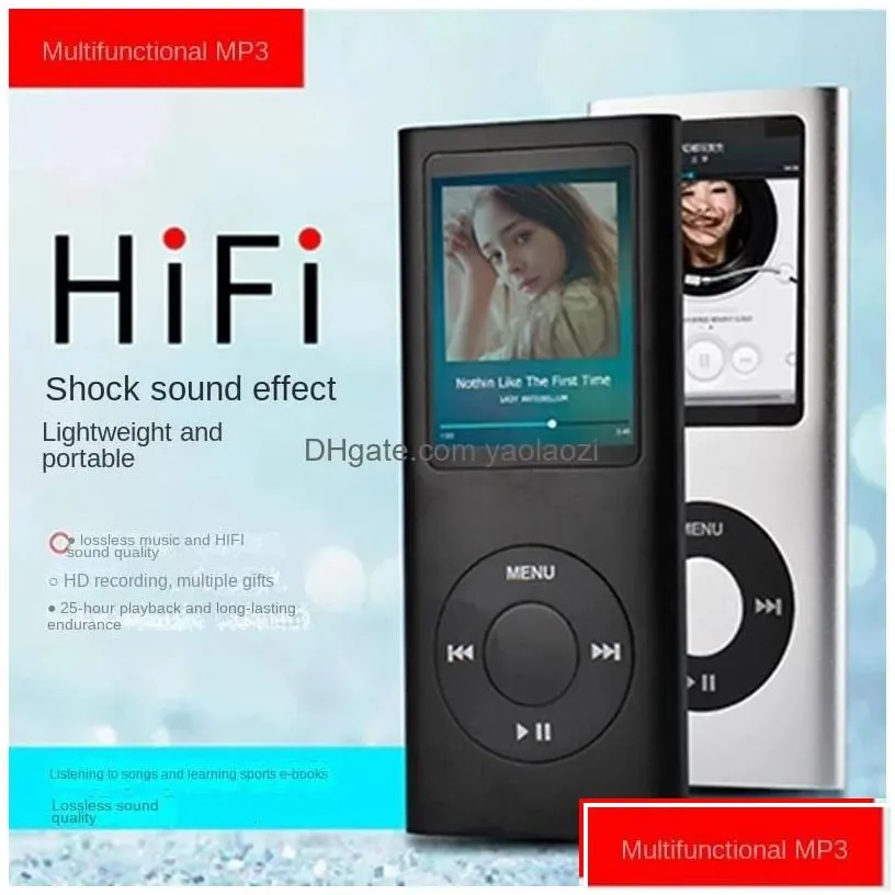 Mp3 Mp4 Players Arrivals Music Player Fm Radio Student English Walkman Recording Slim Metal For Ipod Style Wholesale 231030 Drop D