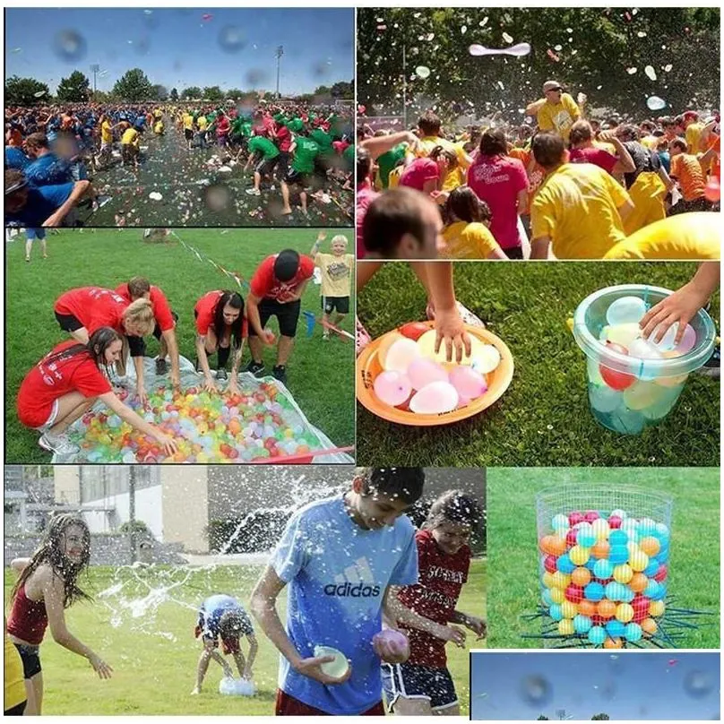 Balloon Latex Water Balloons Balls Waters Bomb Pump Rapid Injection Summer Beach Games Inflatable Sprinking Ballons Drop Delivery Toys Dh6Zo