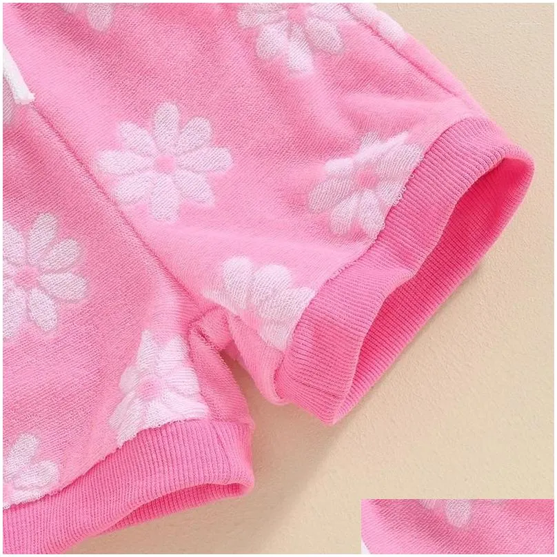 Clothing Sets Lovely Summer Born Baby Girls Flower Embroidery O-neck T-shirts Shorts Headband Infant Casual Soft Outfits