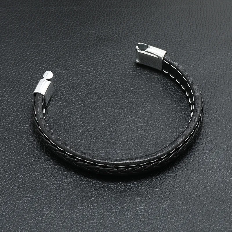 Charm Bracelets Rope Weave Braided Leather Bracelet Vintage Style Mti Layer Beaded Men Women Drop Delivery Ottb6