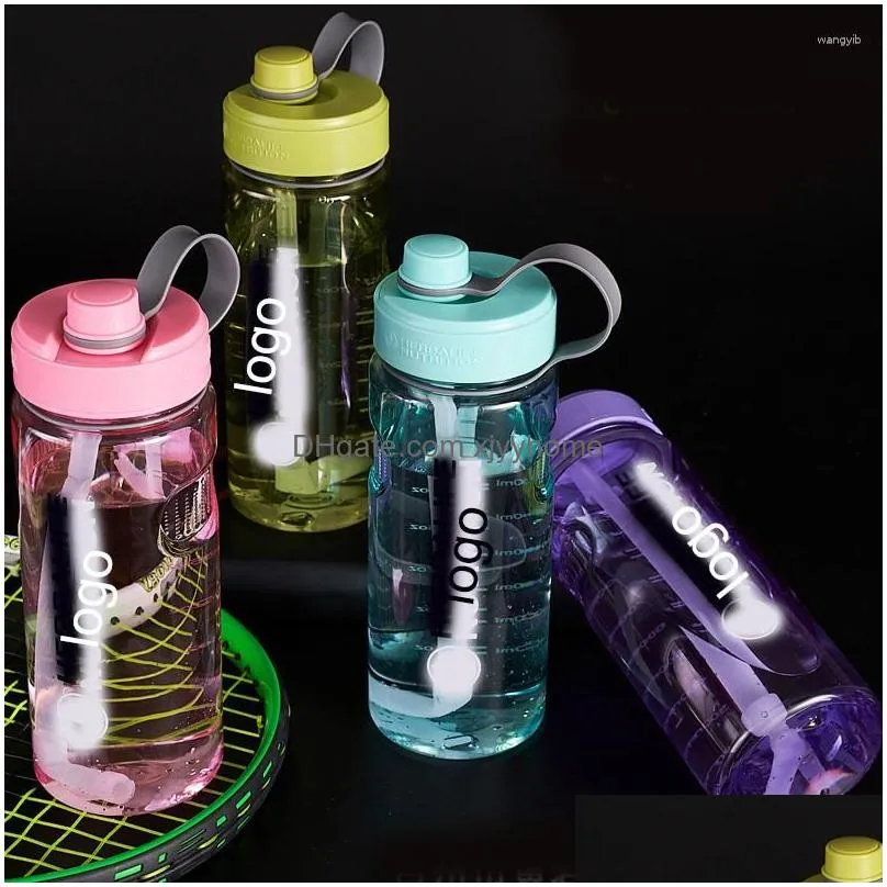 Water Bottles 1000Ml Factory Wholesale Clearance Pirce Herba Nutrition Plastic Sports Bottle With St Drop Delivery Dhs0H