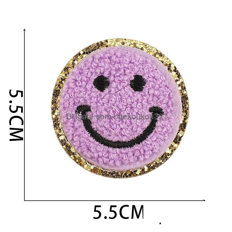 Sewing Notions & Tools Colorf Sew Iron On Cute Chenille Embroidered Sticker Applique Es For Clothing Fabric Jackets Jeans Repair Drop Dhd8U