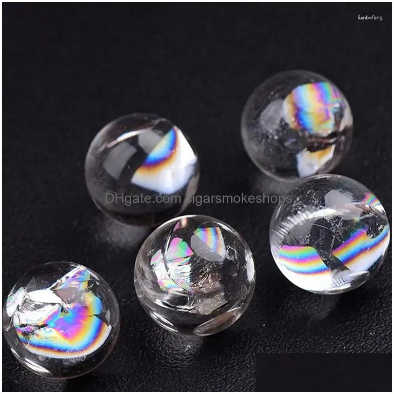 Decorative Objects & Figurines Natural Rainbow Clear Crytsals Ball Quartz Gemstones Jewelry Diy Crystal Gift Drop Delivery Home Garden Dhyfg
