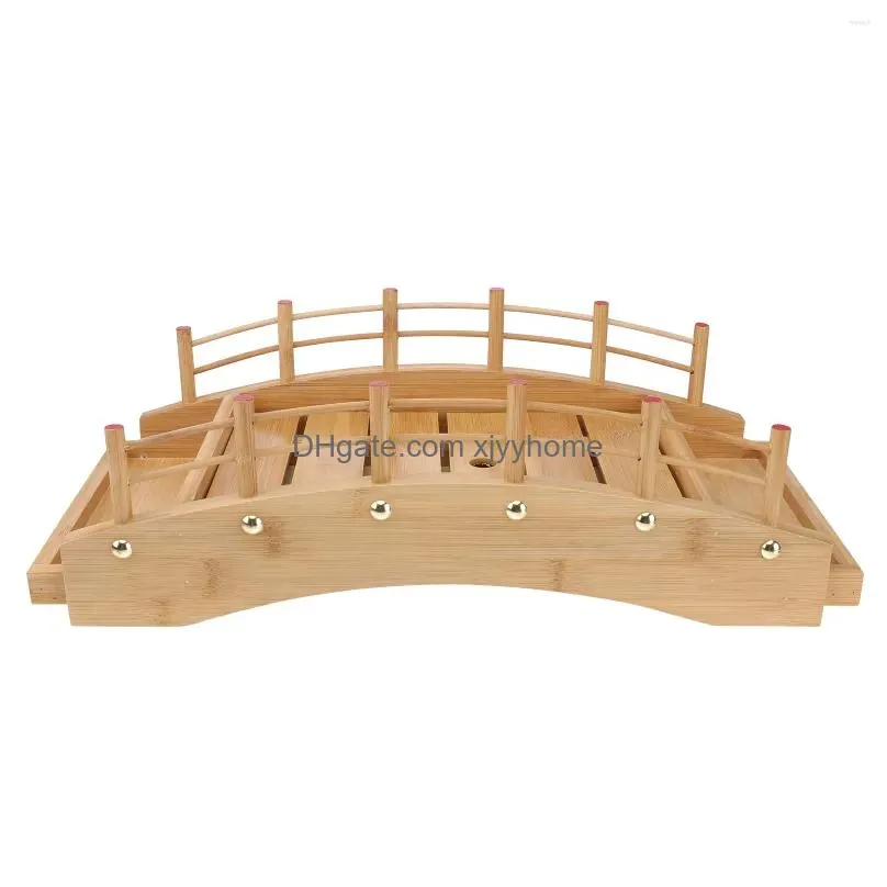 Dinnerware Sets Table Serving Tray Sushi Boat Platter Board Utensil Sashimi Bridge Plate Bamboo Drop Delivery Dhvbu