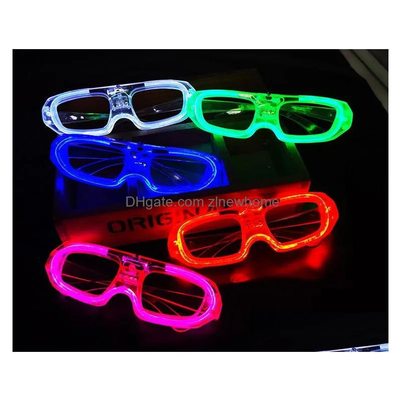 Other Festive & Party Supplies Led Glasses New Years Eve Christmas Light Up Shutter Shades Sunglasses Kids/Adts Glow In Dark Favors Ne Dhcfj