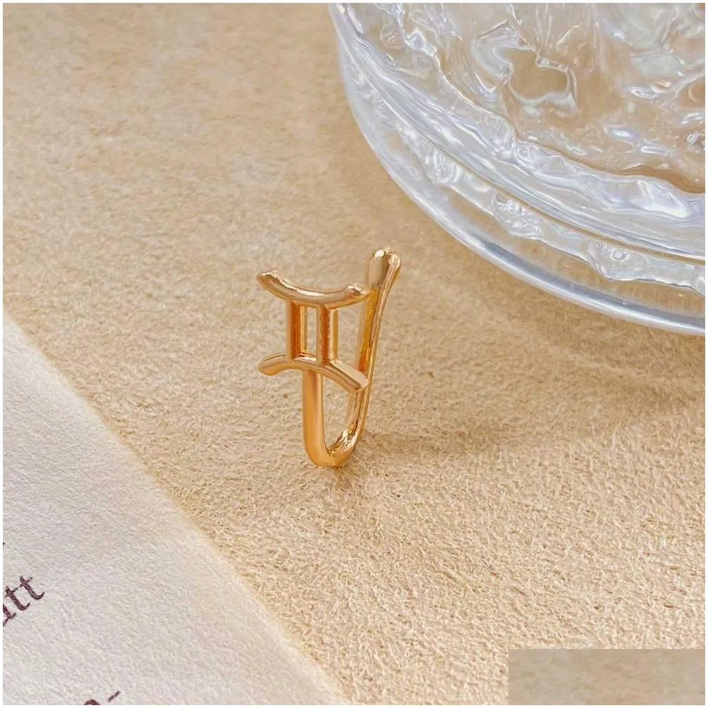 12 constellations non perforated nose clip nose ring ins fashion metal geometric U-shaped nose piercing jewelry