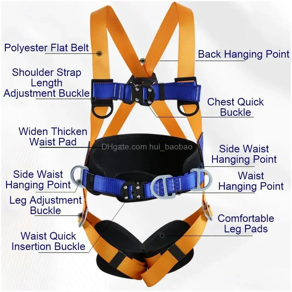 climbing harnesses high altitude work safety harness full body five-point safety belt outdoor climbing training construction protective equipment