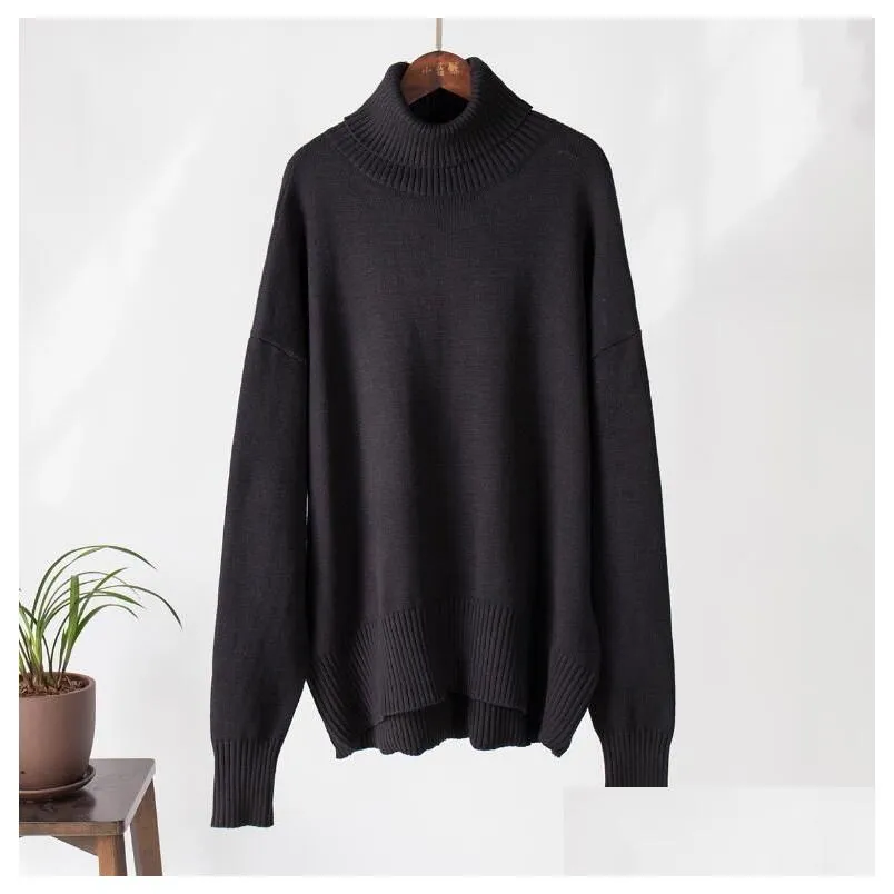 New Women`s Sweaters Women Turtleneck Sweater Autumn Winter Thick Warm Pullover Top Oversized Casual Loose Knitted Jumper Female