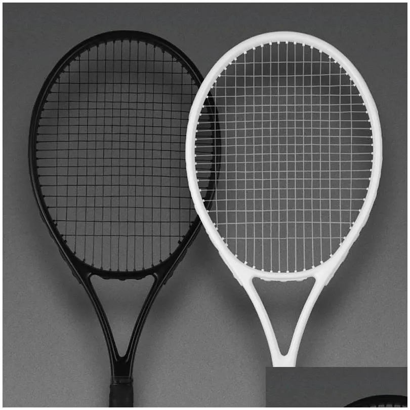 Tennis Rackets 40-55 LBS Ultralight Black Tennis Rackets Carbon Raqueta Tenis Padel Racket Stringing 4 3/8 Racchetta Tennisracket racquet
