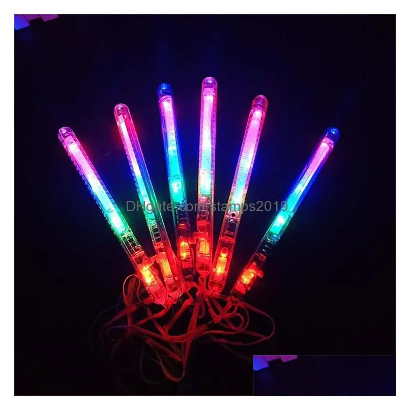 fast 300pcs multicolor light-up blinking rave sticks led flashing strobe wands concerts party glow stick with good quality
