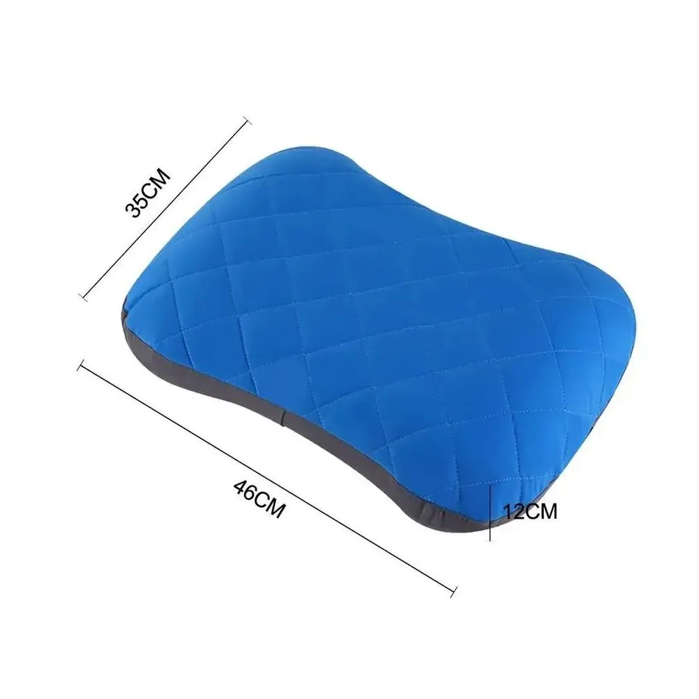 Outdoor Pads Mat Inflatable Air Pillow Bed Slee Cam Neck Stretcher Backrest Portable For Travel Plane Head Rest Support Drop Delivery