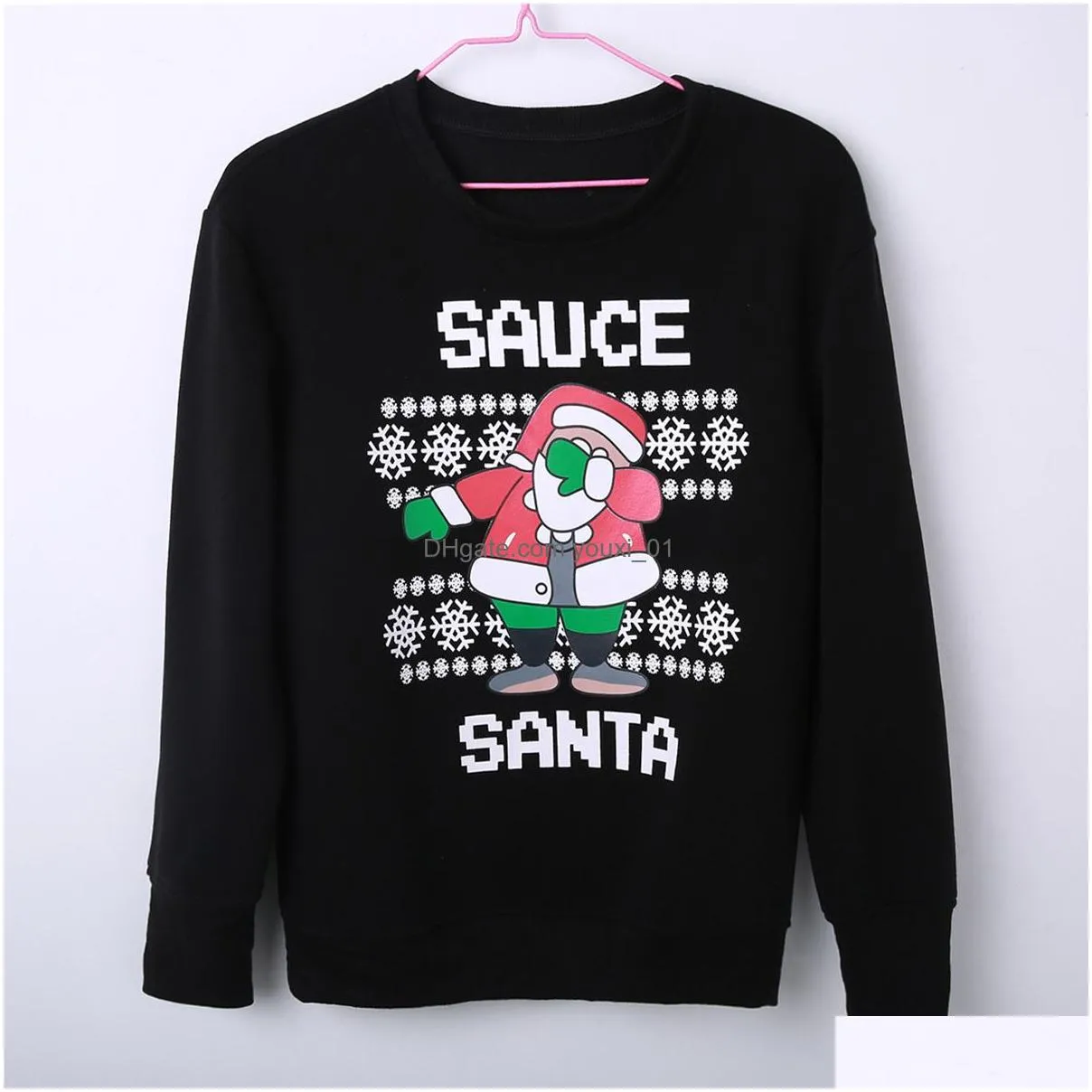 Women`S Sweaters Fast Funny Santa Men Women Christmas Sweater Tops Jumper Father Xmas Ugly Autumn Winter Plovers Drop Delivery Appare Dh1Fa