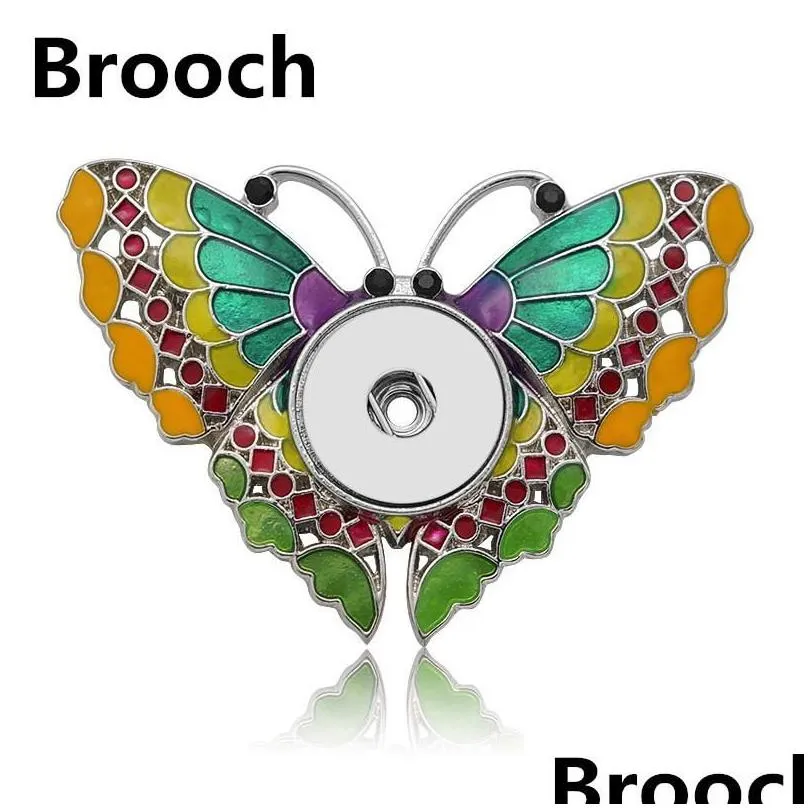 Pendant Necklaces Fashion Elegant Beauty Oil Butterfly Snap Necklace 60Cm Chain Fit 18Mm Buttons Jewelry Wholesale Xl0212 Drop Deliv Dhysg