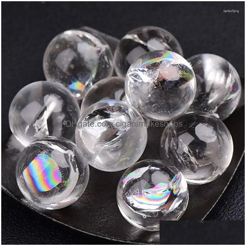Decorative Objects & Figurines Natural Rainbow Clear Crytsals Ball Quartz Gemstones Jewelry Diy Crystal Gift Drop Delivery Home Garden Dhyfg