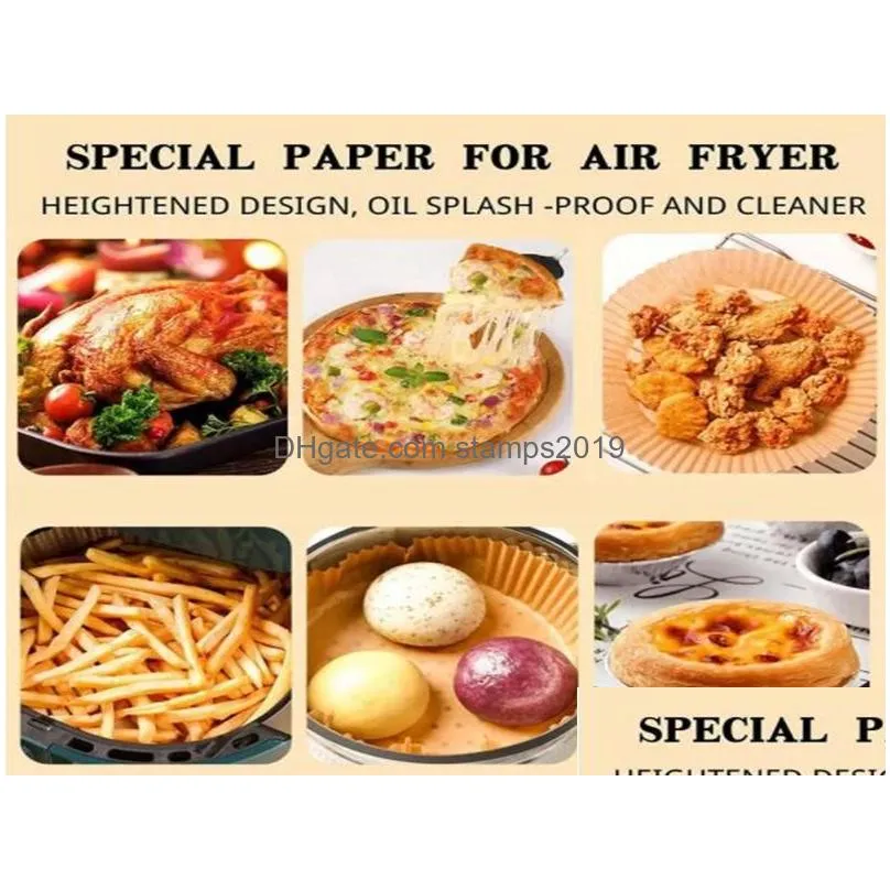 air fryer disposable paper parchment wood pulp steamer cheesecake air fryer accessories baking paper