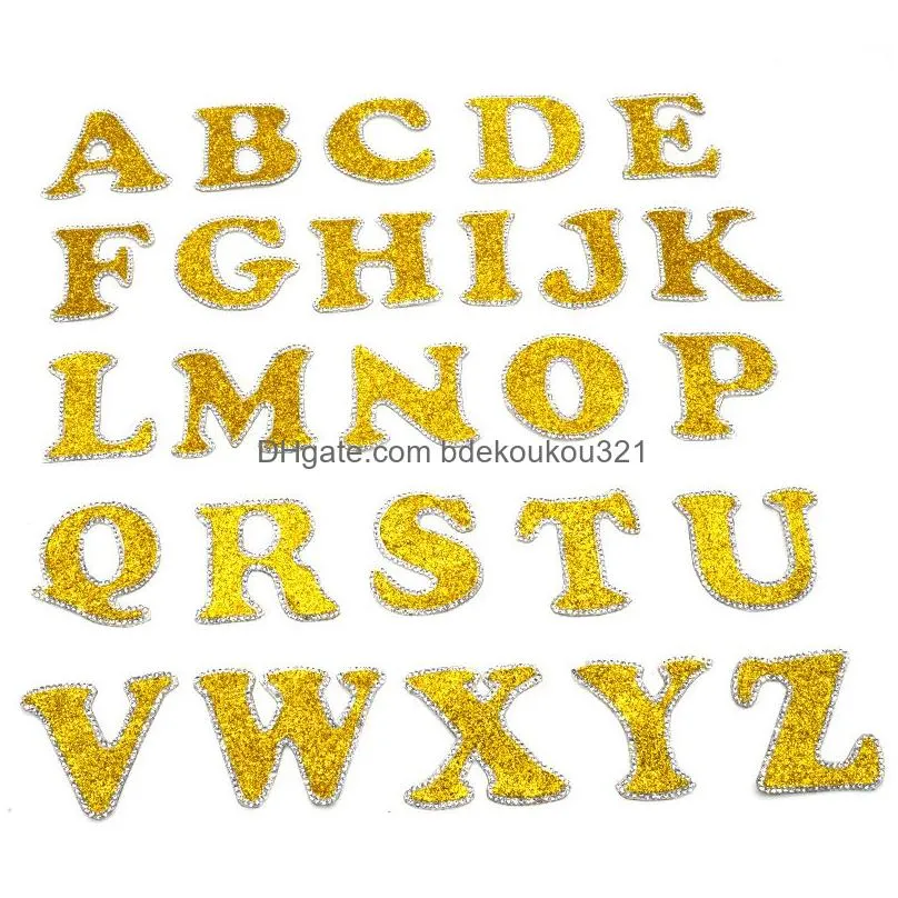 Sewing Notions & Tools A-Z English Rhinestone Letter Es Applique On Clothes Bags Iron Accessories Diy Name 50Mm Drop Delivery Apparel Dhzuy