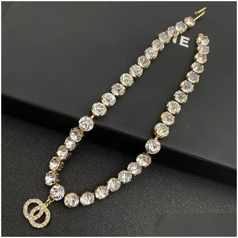 Pendant Necklaces Necklace Designer For Women Diamond Pendan Bone Chains Fashion Trendy Temperament Holiday Drop Delivery Jewelry Pen Dhima