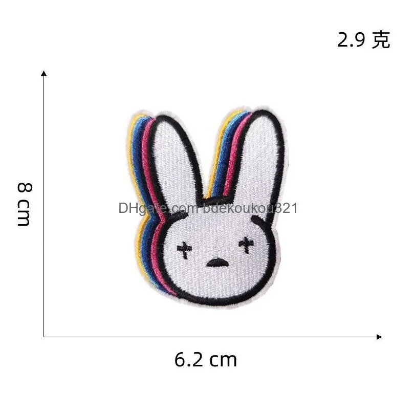 Sewing Notions & Tools Decoration Iron On Es For Clothing Funny Cartoon Embroidered Sew Appliques Diy Clothes Jeans Shirts Drop Deliv Dhxov